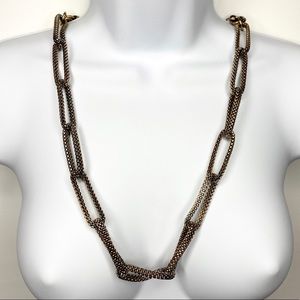 BOGO Gold Tone Mesh Chunky Link Statement Necklace